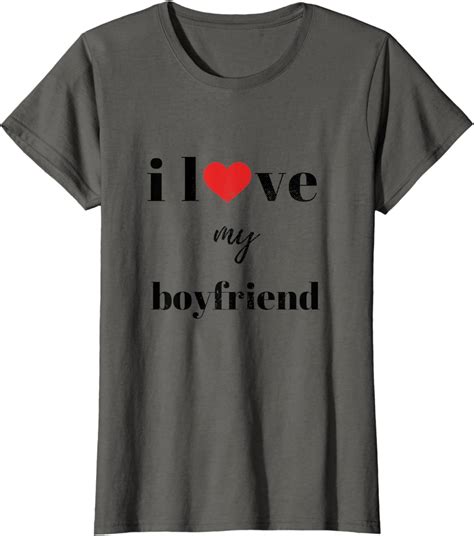 Womens Matching Boyfriend Couple Ts I Love My Boyfriend T Shirt