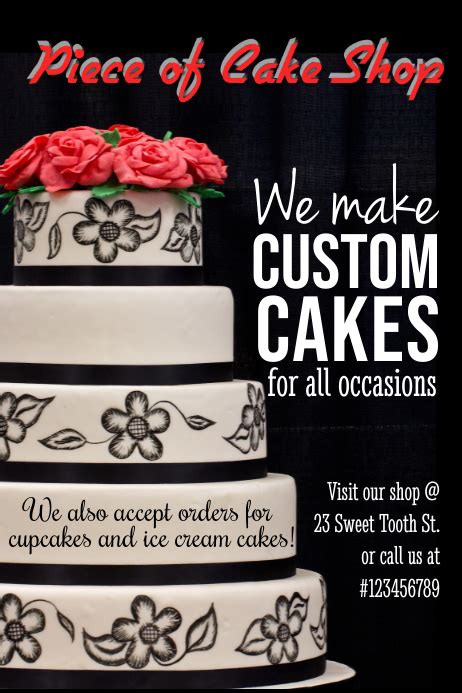 Copy Of Cake Shop Template Postermywall