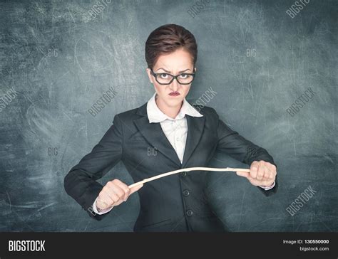 Angry Teacher Wooden Stick Image And Photo Bigstock