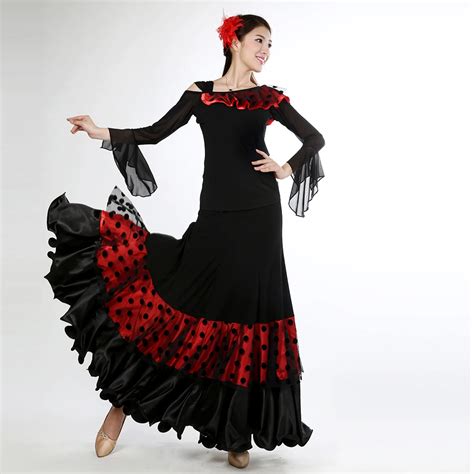 Dance Wear Dance Clothes Flamenco Skirt Dress For Ballroom Dancing Spanish Dance Costumes