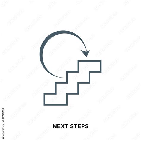 Next Steps Icon Isolated On White Background For Your Web Mobile And