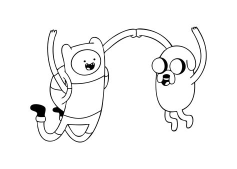 Finn And Jake Cartoons Coloring Pages For Kids Printable Free Fall