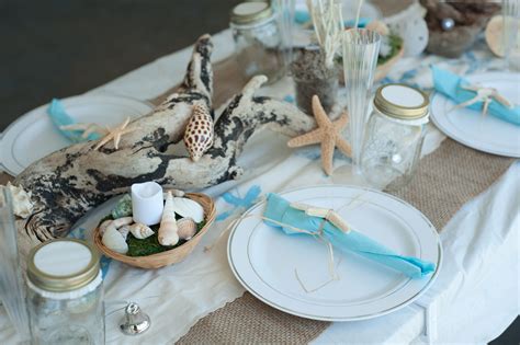 Beach Themed Table Decorations Order Thru Etsy Com Shop Sirenallure Table