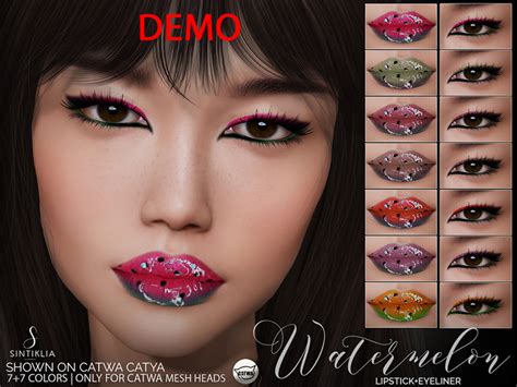 second life marketplace sintiklia lipstickandeyeliner watermelon catwa demo
