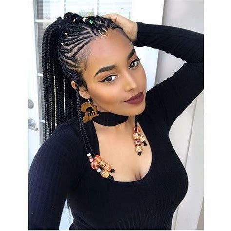 Braided Hairstyles With Beads Long Hair Fulani Braids Hairstyles