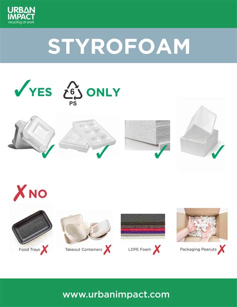Check the list of accepted recyclables below. Styrofoam Recycling Services | Urban Impact