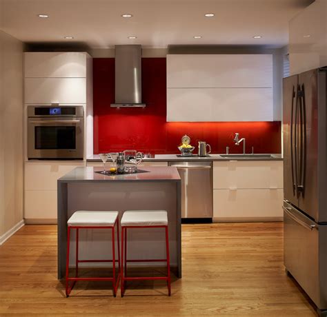 Home interior walk throught kitchen. Modern Apartment Kitchen - Modern - Kitchen - Chicago - by Mahogany Builders