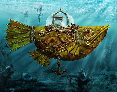 Free Download Under The Sea Water Sea Steampunk Fantasy Under