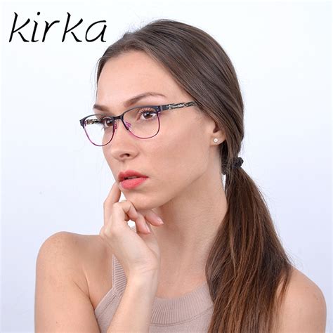 Kirka Metal Eyeglasses Frames Women Classic Optical Eyeglasses Big