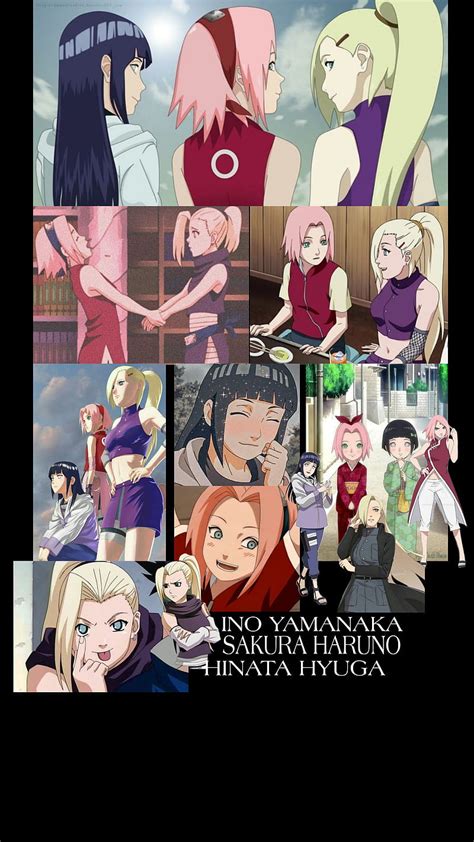 Inosakurahinata Amines Friends Hinata Naruto Ino Sakura Girls