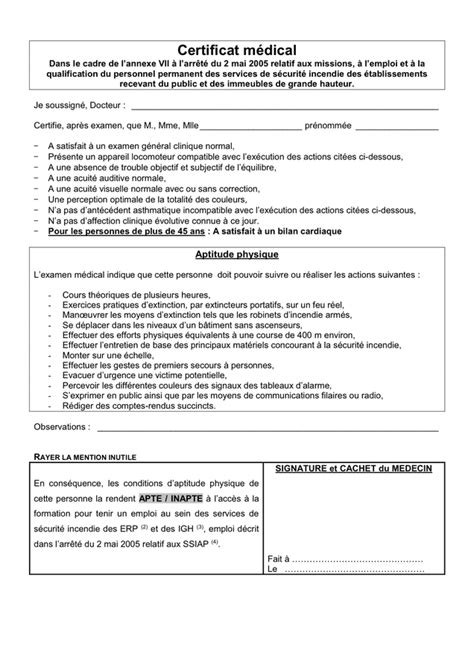 Pdf Exemple De Certificat Médical En Français Et En Af Pdf