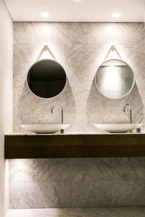 Bathroom vanity with bowl sink on top. Floating Bathroom Vanity with Bowls Sinks - Modern - Bathroom