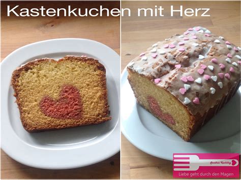 Mit diesem herzkuchen rezept backt ihr einen kuchen, der innen ein herz hat. Kastenkuchen mit Herz - Sandras Kochblog