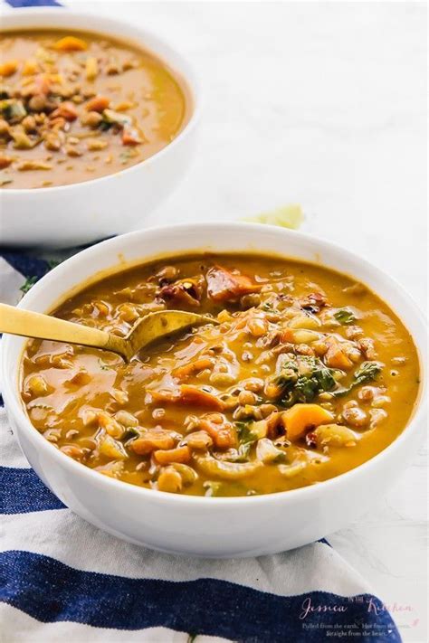 Easy Lentil Soup Recipe Vegan And Spiced Jessica In The Kitchen