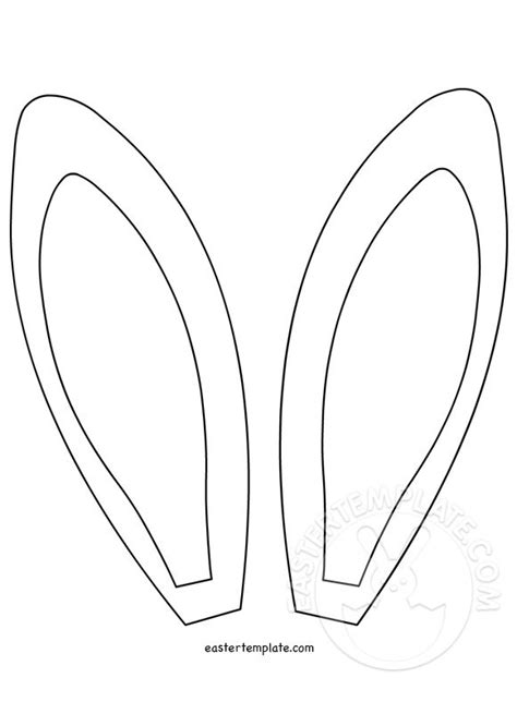 Printable Cut Out Bunny Ears Template