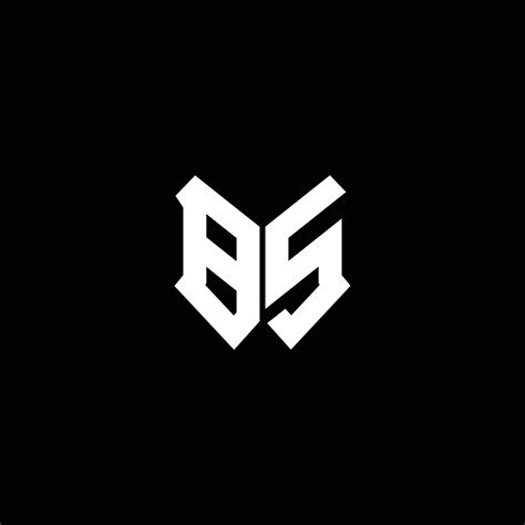 Monograma Del Logotipo De Bs Con Plantilla De Diseño De Forma De Escudo