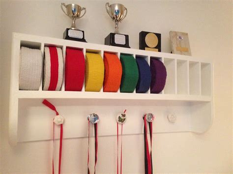 Martial Arts Belt Rack Great Storage And Display For Medals Belts