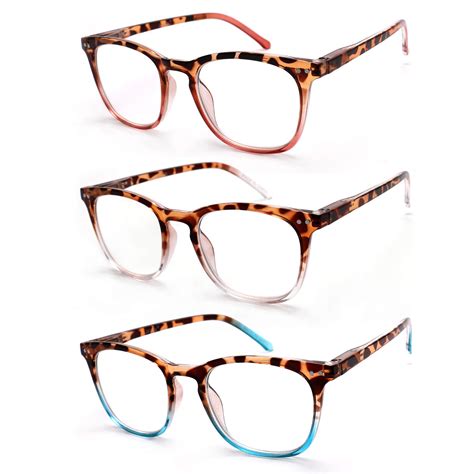 Buy Dolarosey Vintage Reading Glasses 3 Pack Spring Hinge Ultra Clear