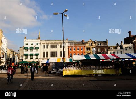 Market Square Cambridge England Uk Stock Photo Alamy