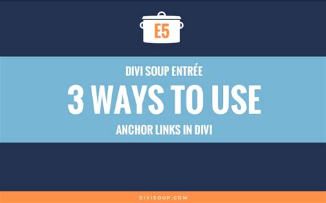 Learn how to use merge tags. E5: 3 Ways to use Anchor Links in Divi