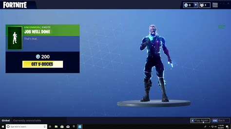 Fortnite Nbkg Shows Off The Job Well Done Emote Galaxy Skin Shot