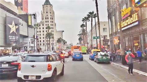 Driving Downtown Hollywood Center 4k Los Angeles Usa Youtube