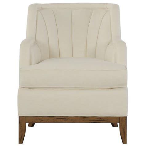 23inl x 23inw x 33inh; CR Laine Tilley Modern White Linen Exposed Antiqued Wood Accent Chair