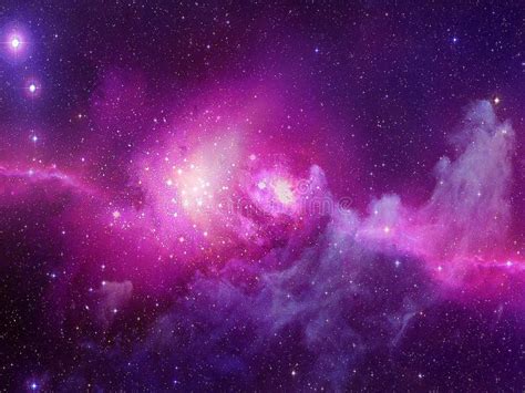 Hermoso Fondo Cosmos Morado Infinito Con Nebula Cúmulo De Estrellas En