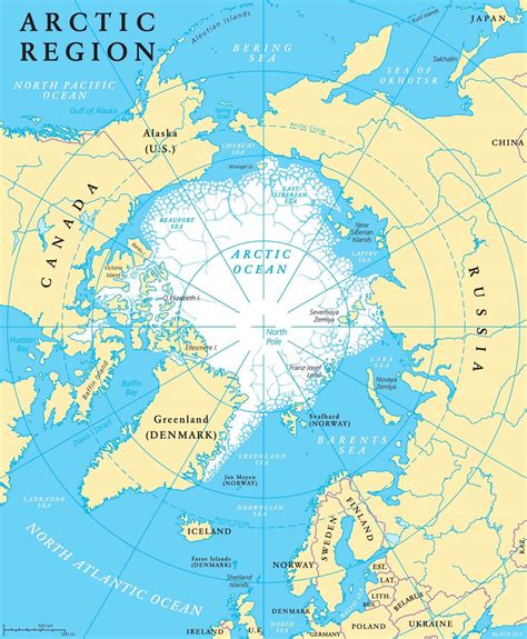 Arctic On A World Map United States Map