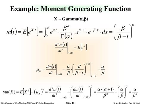 Ppt The Moment Generating Function As A Useful Tool In Understanding