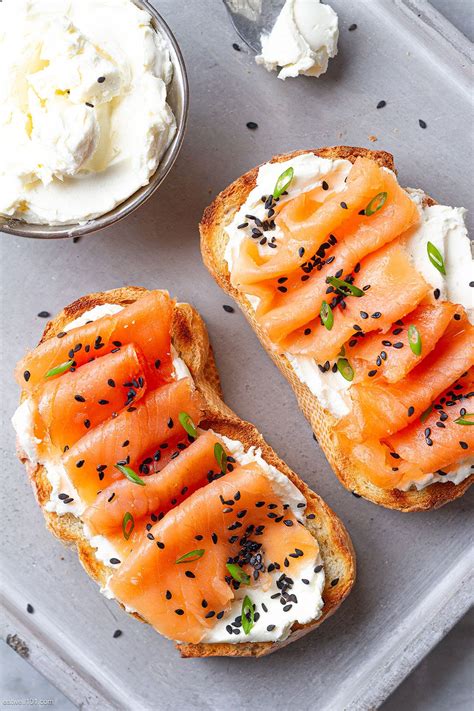 Whipped Cream Cheese Toasts With Smoked Salmon Brafstore