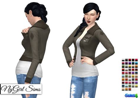 Army Jacket With Tee The Sims 4 Catalog