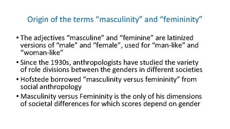 Masculinityfemininity In 10 Minutes Geert Hofstede August 2014