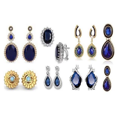 9 Royal And Navy Blue Colour Stone Earrings Styles At Life Diamond