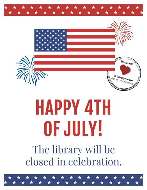 Closed 4th Of July Printable Sign