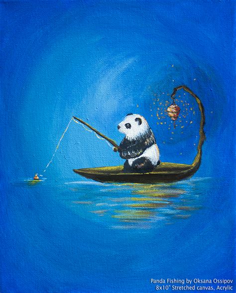 Panda Fishing By Noirart On Deviantart