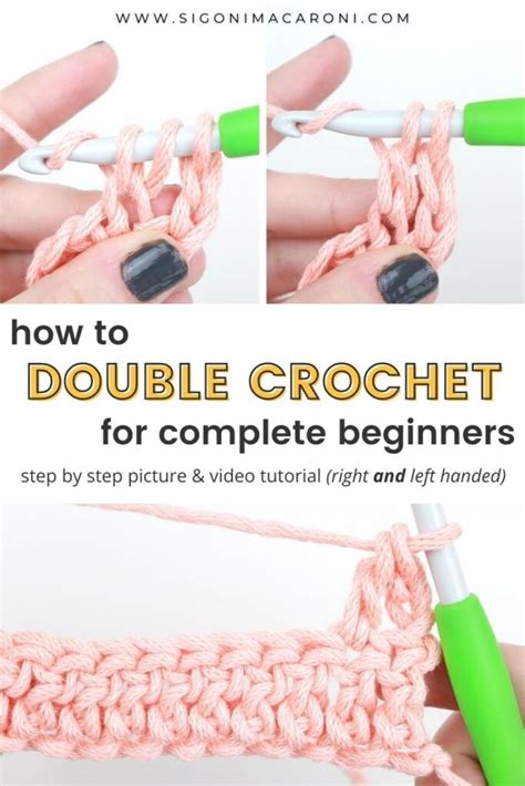 How To Do A Double Crochet For Beginners Dc Sigoni Macaroni