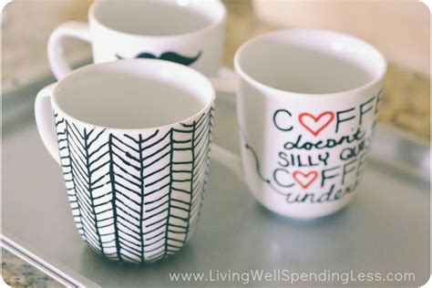 How To Make Cute Diy Sharpie Mugs Living Well Spending Less