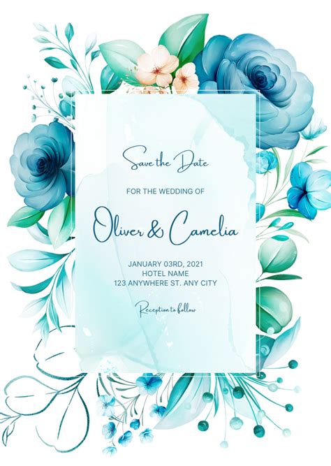 Printable Invitation Templates Wedding Invitation Card Template