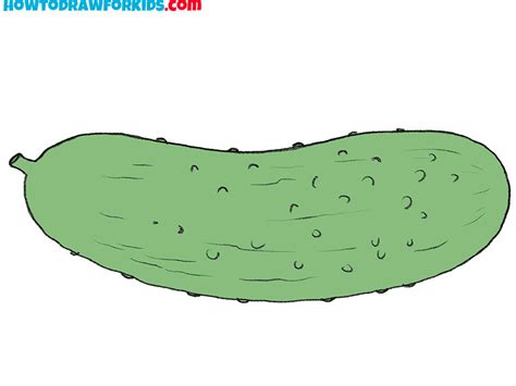 How To Draw A Pickle Easy Drawing Tutorial For Kids
