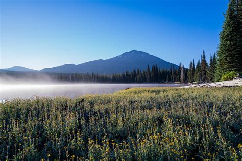 Mount Bachelor From Sparks Lake Oregon Taken At Sony Kan Flickr