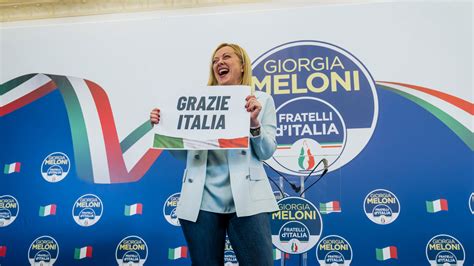 giorgia meloni wins voting in italy in breakthrough for europe s hard right the new york times