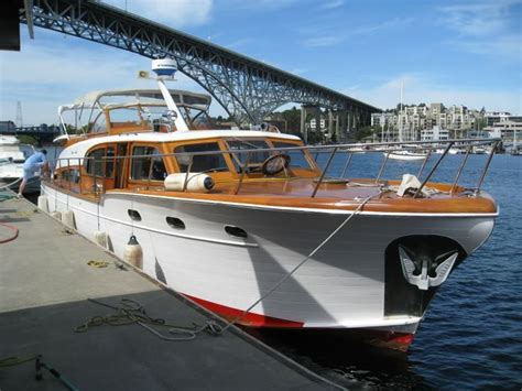 Maybe you would like to learn more about one of these? 1950 Chris Craft 46' DCFB Cruiser. | Boat design, Vintage ...