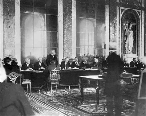 French Premier Georges Clemenceau Rises Speak Signing Treaty V 1919