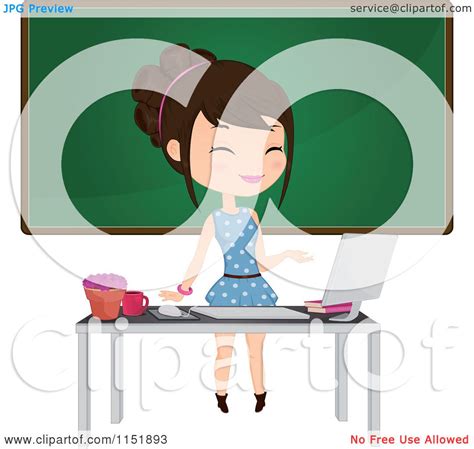 Download 33,740 letterhead stock illustrations, vectors & clipart for free or amazingly low rates! Clipart of a Female Teacher at a Desk with a Computer by a ...