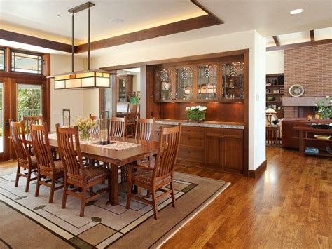 Any work space, whether it's a craft room or a home office, requires excellent lighting. arts-and-crafts-dining-room-lighting | Craftsman dining ...