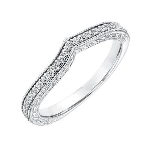 Explore a variety of white gold wedding rings at theknot.com. 14kt White Gold Leaf Design Engagement Ring by ArtCarved