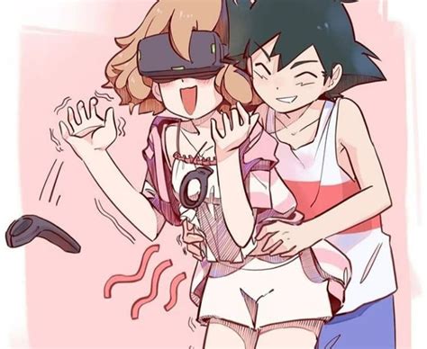 Pokemon Ash And Serena Pokemon Waifu