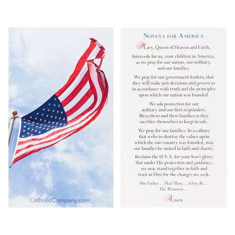 Patriotic Novena Prayer Card The Catholic Company®