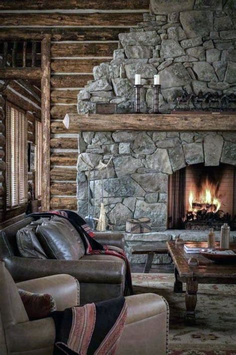 Top 70 Best Stone Fireplace Design Ideas Rustic Rock